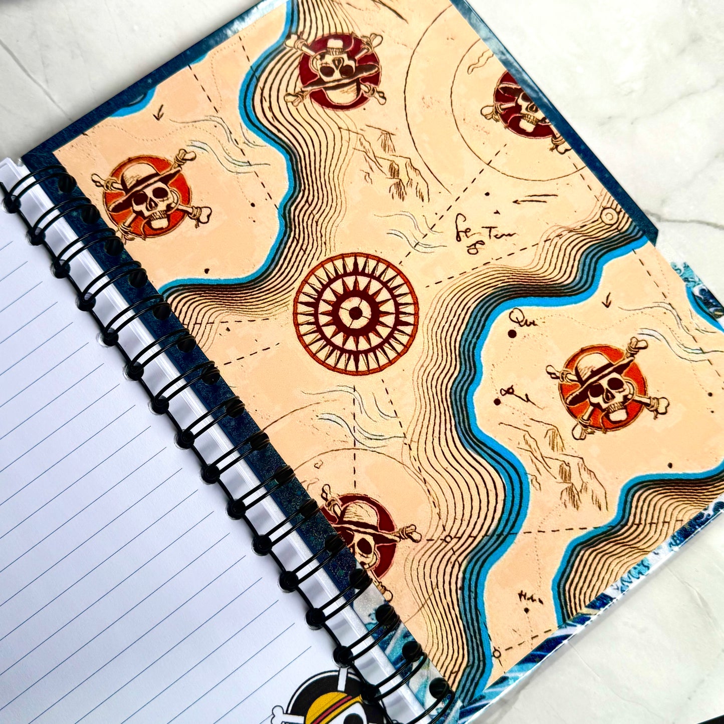Libreta One Piece ✨ Media Carta | 90 Hojas Premium + Calendario 2025-2026