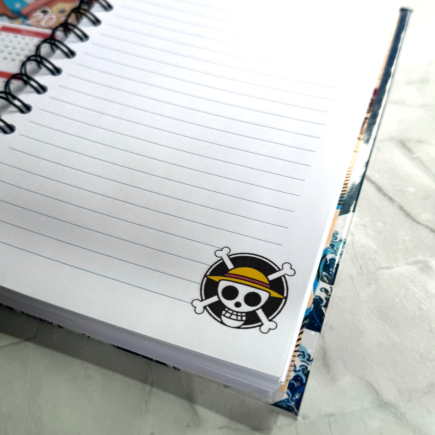 Libreta One Piece ✨ Media Carta | 90 Hojas Premium + Calendario 2025-2026